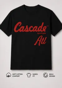 Cascade Skating ATL T-Shirt – Red Glitter, XL