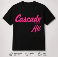 Cascade Skating ATL T-Shirt – Pink Writing, 3XL