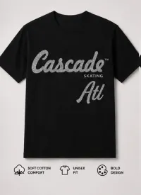 Cascade Skating ATL T-Shirt – Silver Glitter, 5XL