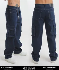 Not Essential Jean de Hombre Cargo Azul Oscuro NEX-0175M – Image 1
