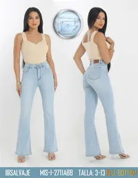 Salvaje Jean de Mujer Campana Celeste MIS-I-2711ABB – Image 1