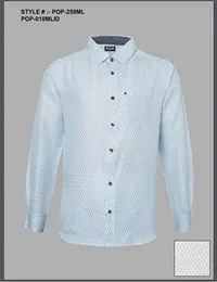 Silver Board Camisa de Hombre Celeste Cielo POP-259ML – Image 1