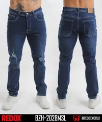 Redox Jean de Hombre Indigo Roto Rodilla BZH-2028MSL – Image 1