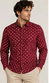 Silver Board Camisa de Hombre Hojas PCP-0108ML – Image 2