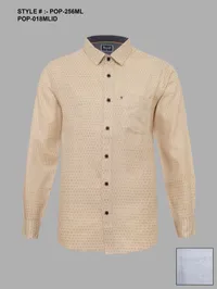 Silver Board Camisa de Hombre Mostaza Texturada POP-256ML – Image 1