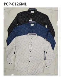 Silver Board Camisa de Hombre Gris Mini Estampa PCP-0126ML – Image 1