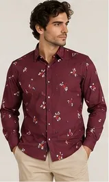 Silver Board Camisa de Hombre Flores PCP-0109ML – Image 3