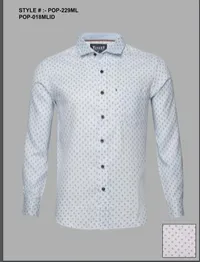 Silver Board Camisa de Hombre Celeste Rombos POP-229ML – Image 1