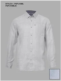 Silver Board Camisa de Hombre Gris Jaspeada POP-218ML – Image 1