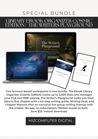 Bundle — Cosmic Organizer + The Writer's Playground + User Guides – Image 1