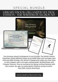Bundle — Neutral Edition Organizer + The Writer's Playground – Image 1