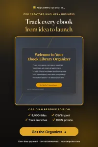 The Ebook Library Organizer — Obsidian Reserve Edition + User Guide and FAQs – Image 1