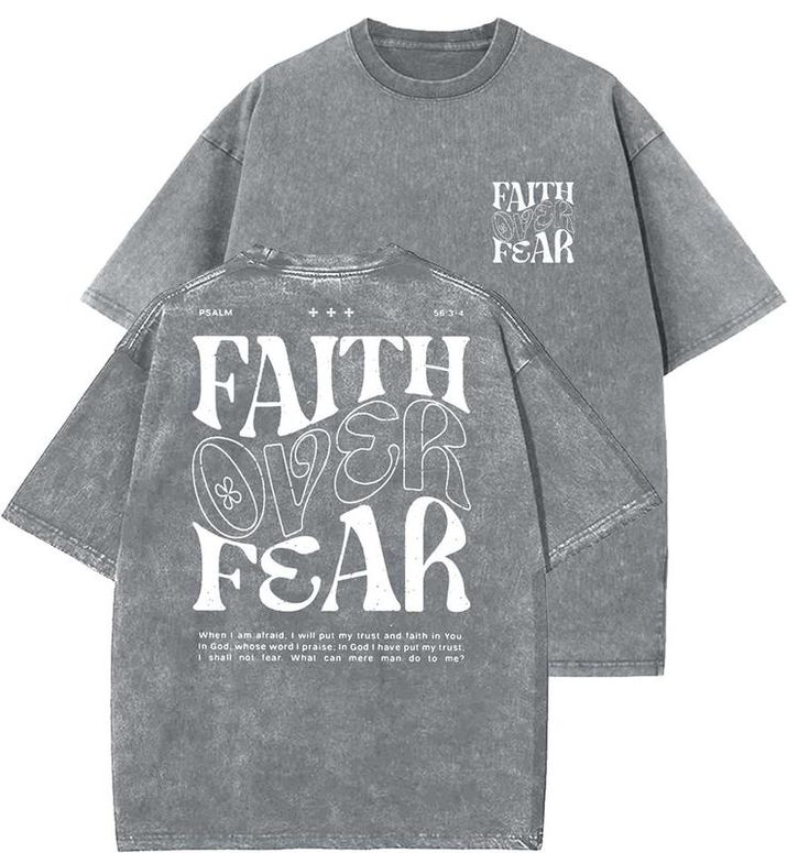 Faith Over Fear Oversized Graphic Tee – Image 1
