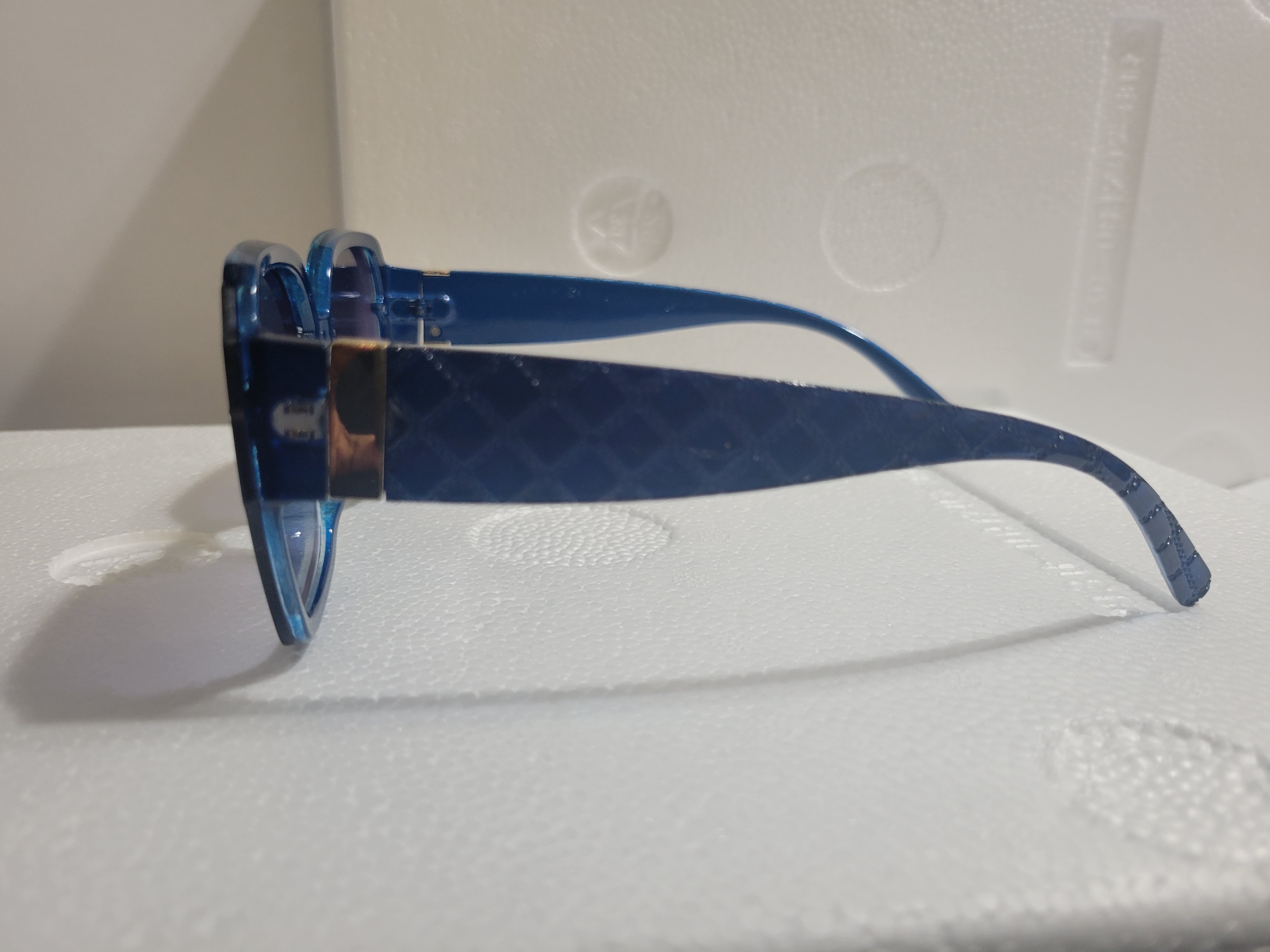 #44- Oversized Blue Framed - Dark Shades – Image 2