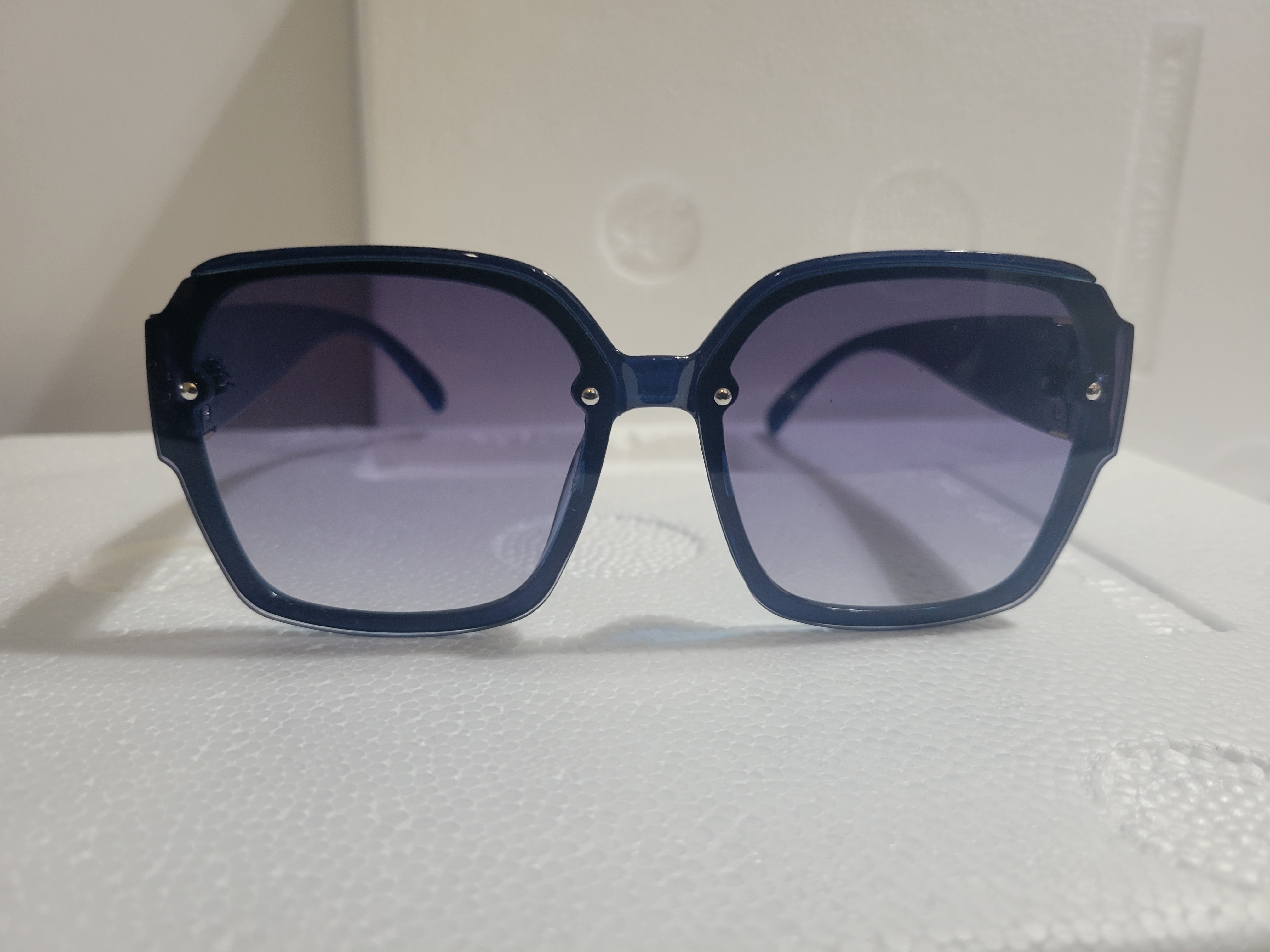 #44- Oversized Blue Framed - Dark Shades – Image 3