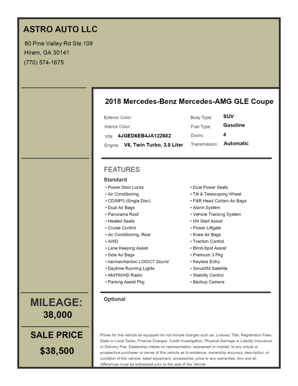 2018 Mercedes-Benz Mercedes-AMG GLE 63 S Coupe – Image 6