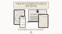Moon Journal & Lunar Manifestation Planner Earth Tone Digital Download – Image 1