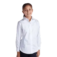 Girl's Long Sleeve White Blouse – 12