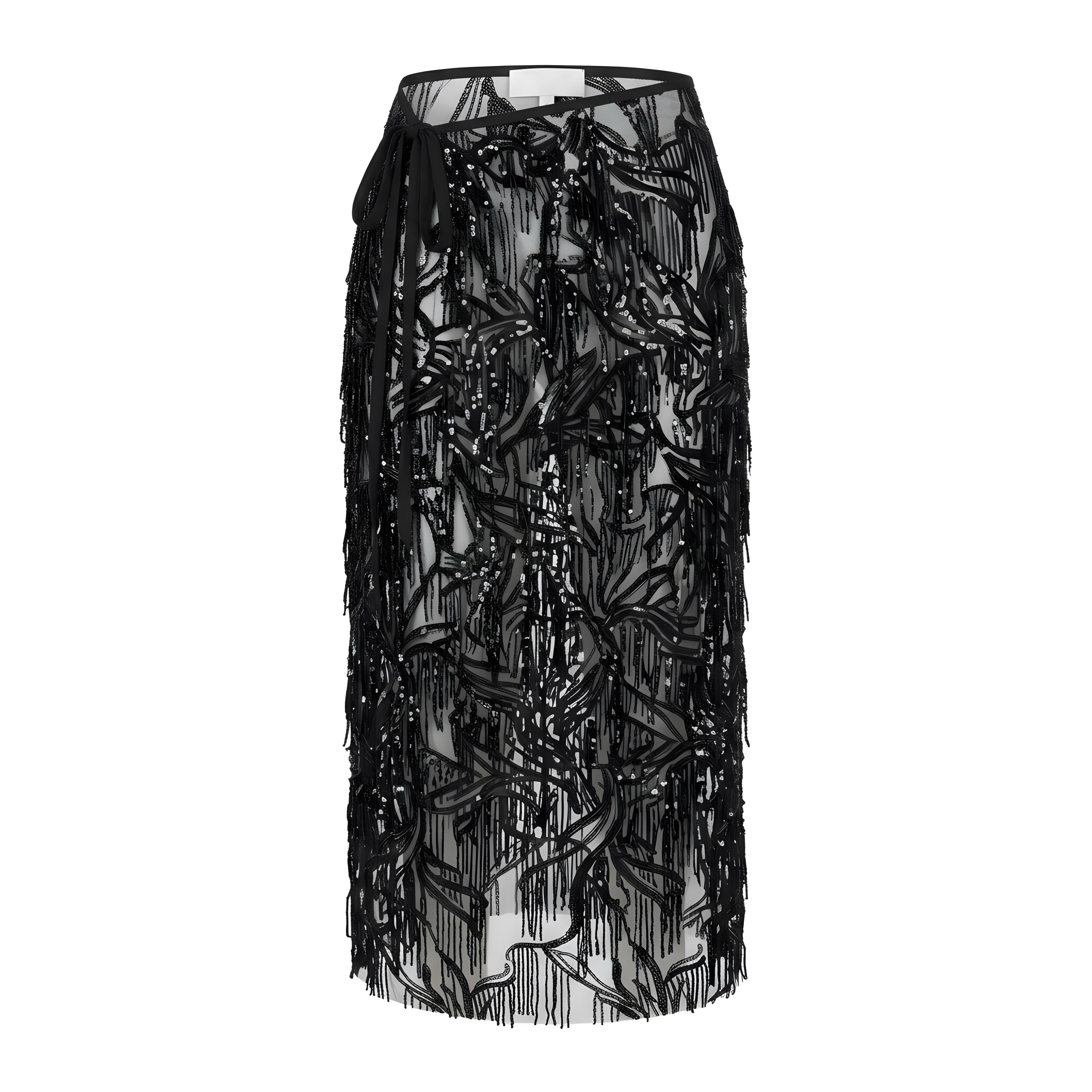 Sobrefalda Negra Bordado Lentejuelas – Image 4