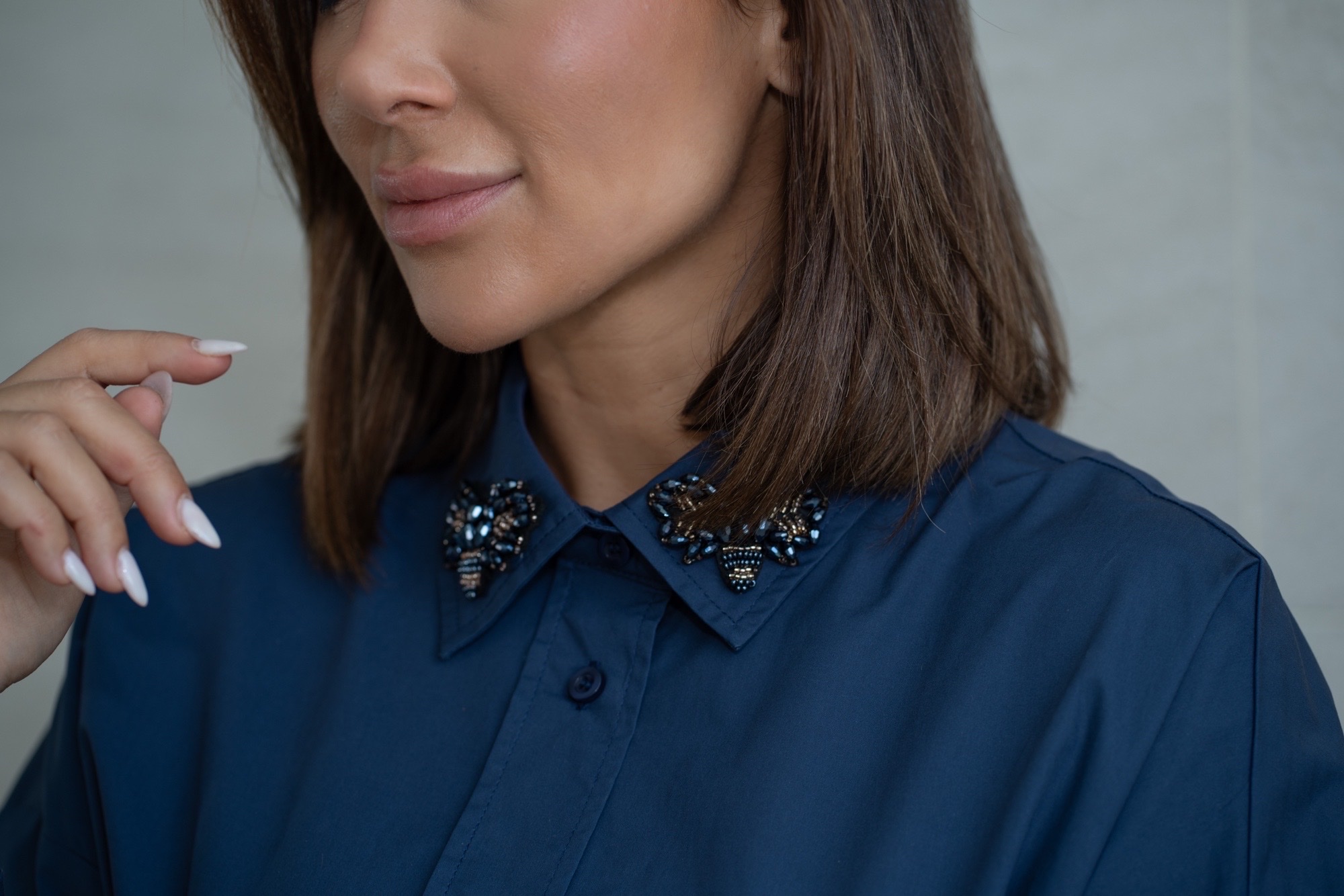 Camisa Abeja Joya Azul Marino – Image 2