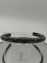 Gray Crystal Rhinestone Formal Headband – Image 2