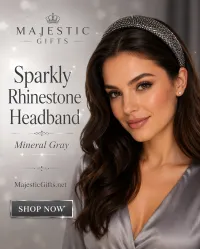 Mineral Gray Rhinestone Headband – Image 1