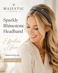 Mineral Gray Rhinestone Headband – Image 2