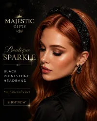 Black Rhinestone Headband – Image 3