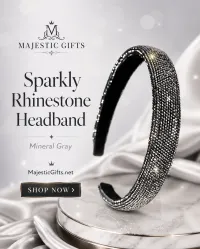 Mineral Gray Rhinestone Headband – Image 3