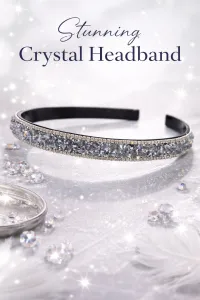 Luxury Silver Crystal Rhinestone Headband – Image 2