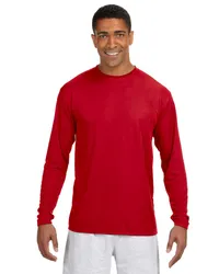 Custom T-Shirt – Long Sleeve, Crew, Polyester 100%, Red