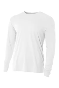 Custom T-Shirt – Long Sleeve, Crew, Cotton 100%, White
