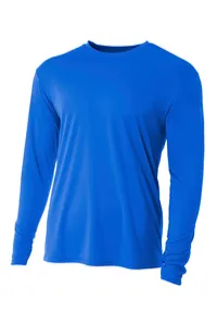 Custom T-Shirt – Long Sleeve, Crew, Polyester 100%, Royal Blue