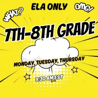 7th/8th Grade ELA ONLY Pod- 9:30 am – Image 1