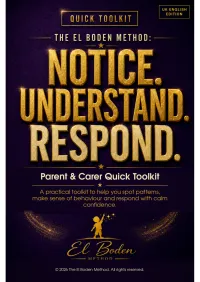 Notice. Understand. Response. Quick Guide - Parents/ Carers use – Image 1