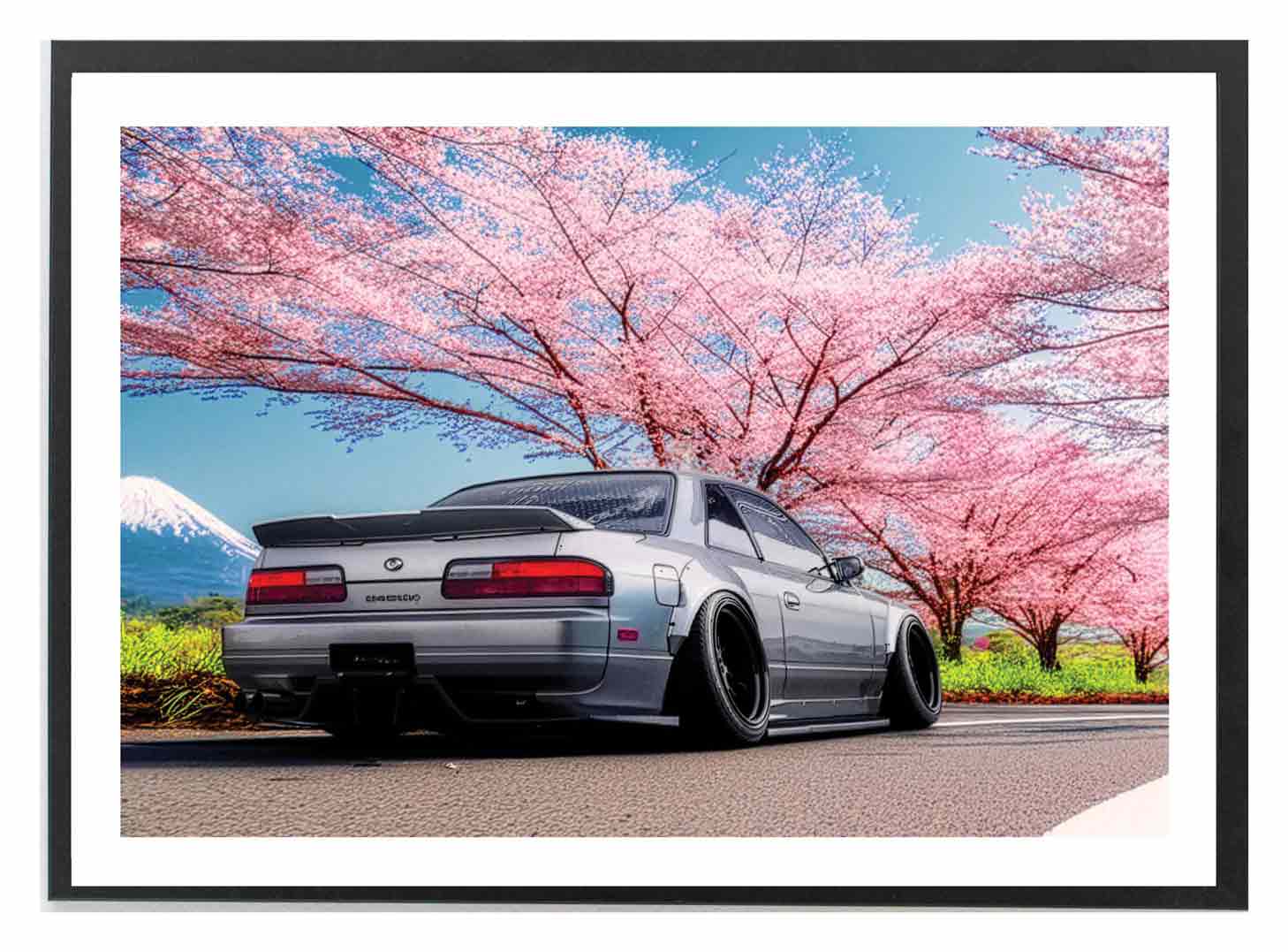 jdm blossom silver – 8 x12 black frame