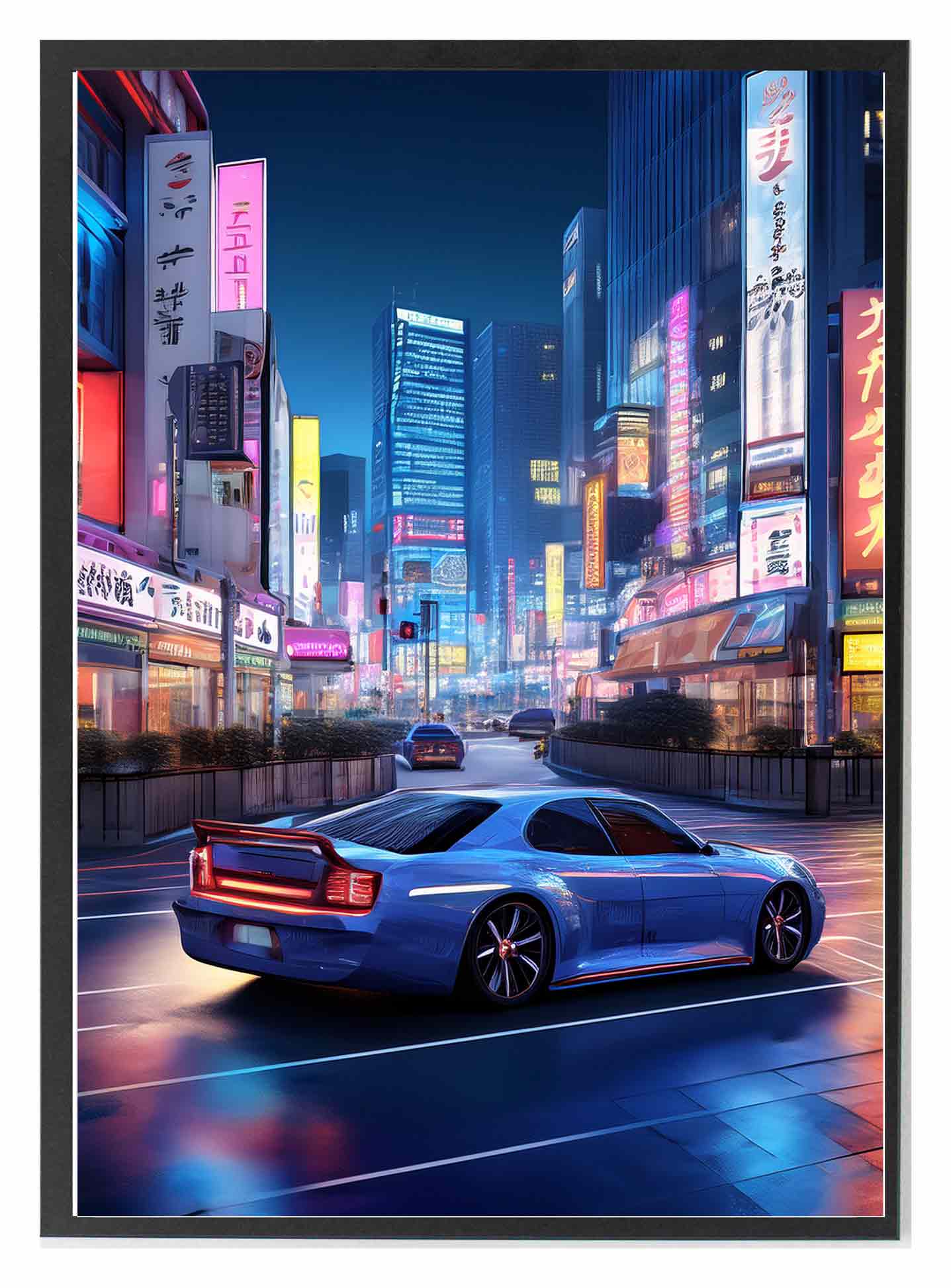 Japanese downtown Tokyo – 8 x12 black frame