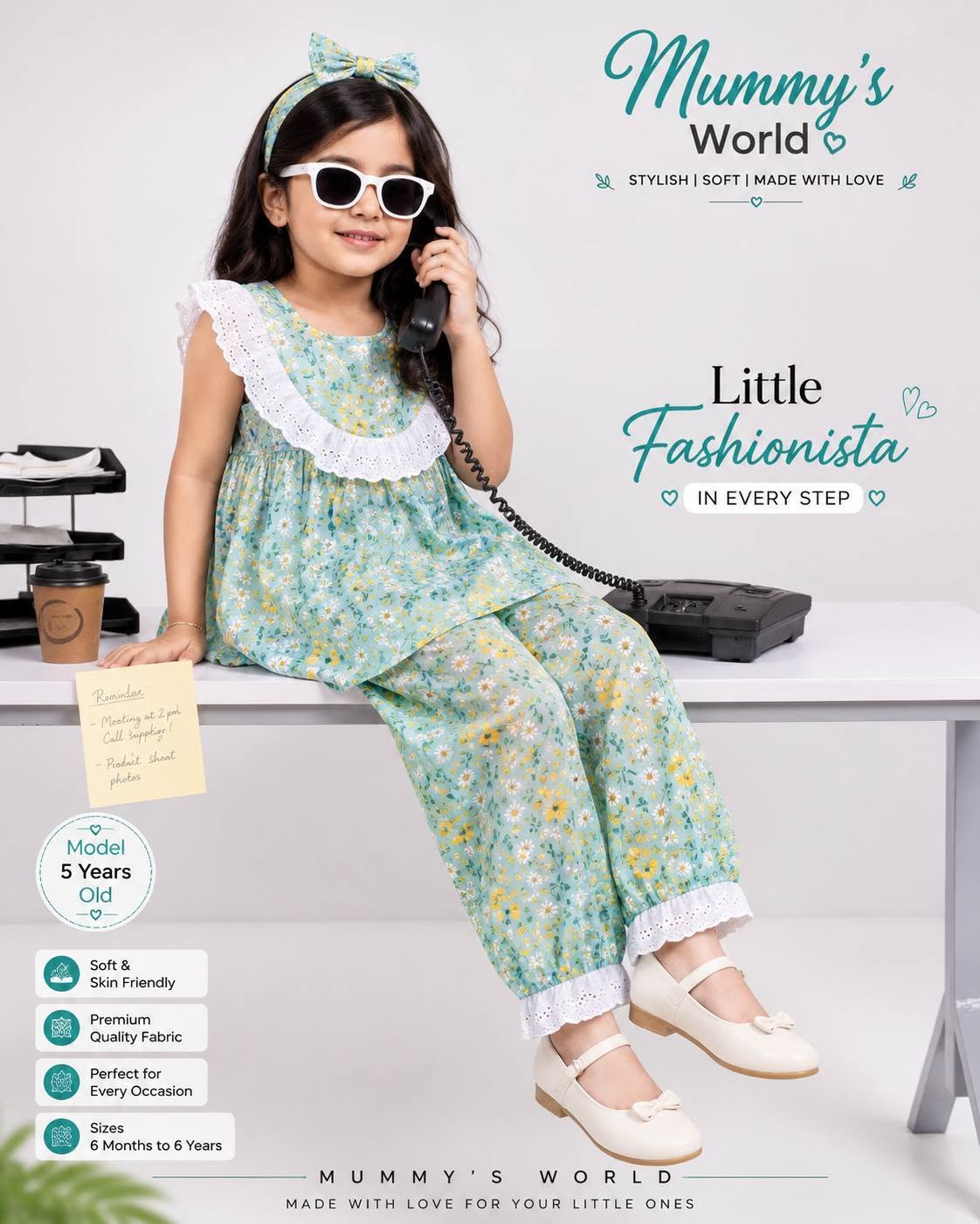 Two-Piece Girls’ Outfit – 100% Pure Cotton – Image 1