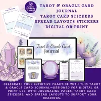 Tarot and Oracle Card Journal - Digital and Printable  – Image 1