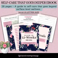 Bloom in 12 Weeks — Printable Interactive Goal Journal, Self Improvement Planner for Women PDF – Image 3