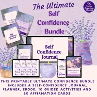 The Ultimate Self-Confidence Bundle l Journal, Planner, Ebook, Activities, Affirmation Cards (Digital Download) – Image 1