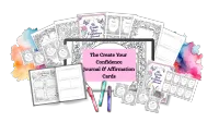 The Create Your Confidence Journal and Affirmation Cards - Reflection and Coloring Pages – Image 9