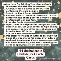 Unshakeable Confidence Oracle Cards | 44 Printable | Digital Download – Image 8