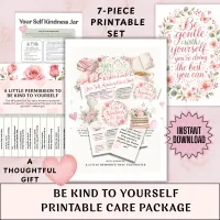 Printable Gift Set -Be Kind to Yourself Care Package – Image 1