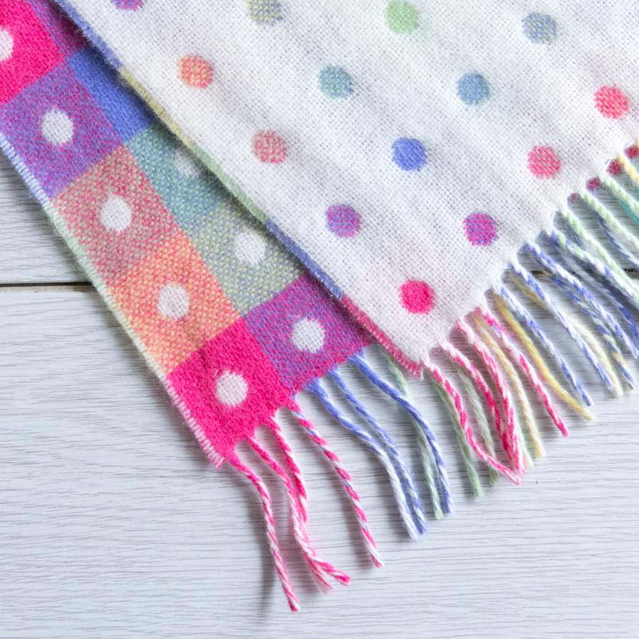 Lambswool Baby Blanket - Spot/Check Multi – Image 4