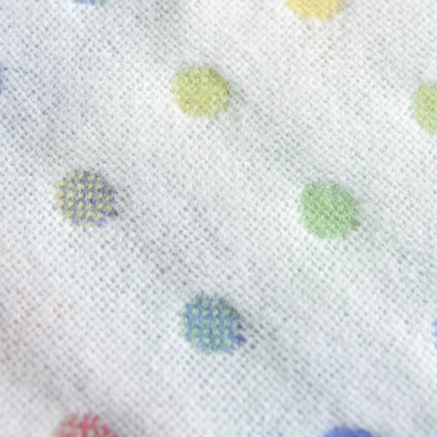 Lambswool Baby Blanket - Spot/Check Multi – Image 3
