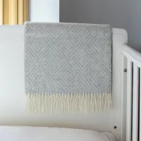 Merino Wool Baby Blanket - Diamond – Image 10
