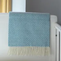 Merino Wool Baby Blanket - Diamond – Image 7
