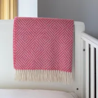 Merino Wool Baby Blanket - Diamond – Image 4