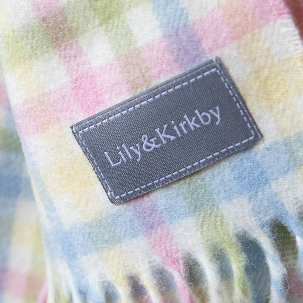 Merino Wool Baby Blanket - Gingham Pastel Multi – Image 4